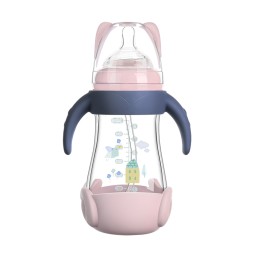 Glass Baby Bottle - 240ml Anti Drop