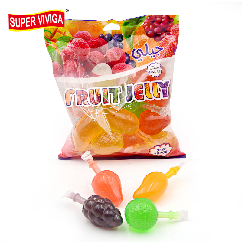 Assorted Fruit Shape Yummy Juice Jelly Candy From China