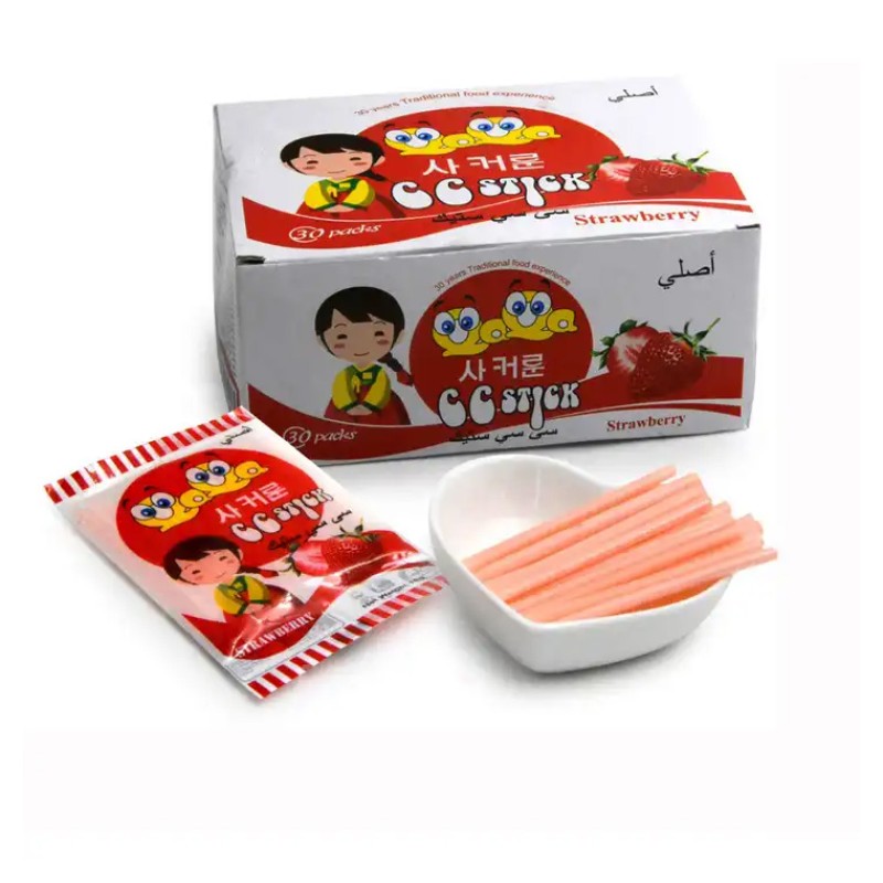 Wholesale Sweet Strawberry Fruit Flavor Hard Cc Stick Powder Candy
