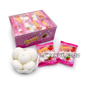 Halal Marshmallow Strawberry Jam Filled Marshmallow Candy