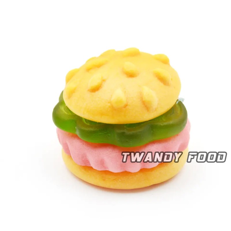 Wholesale Custom Sweet Giant Burger Soft Jelly Gummy Candy