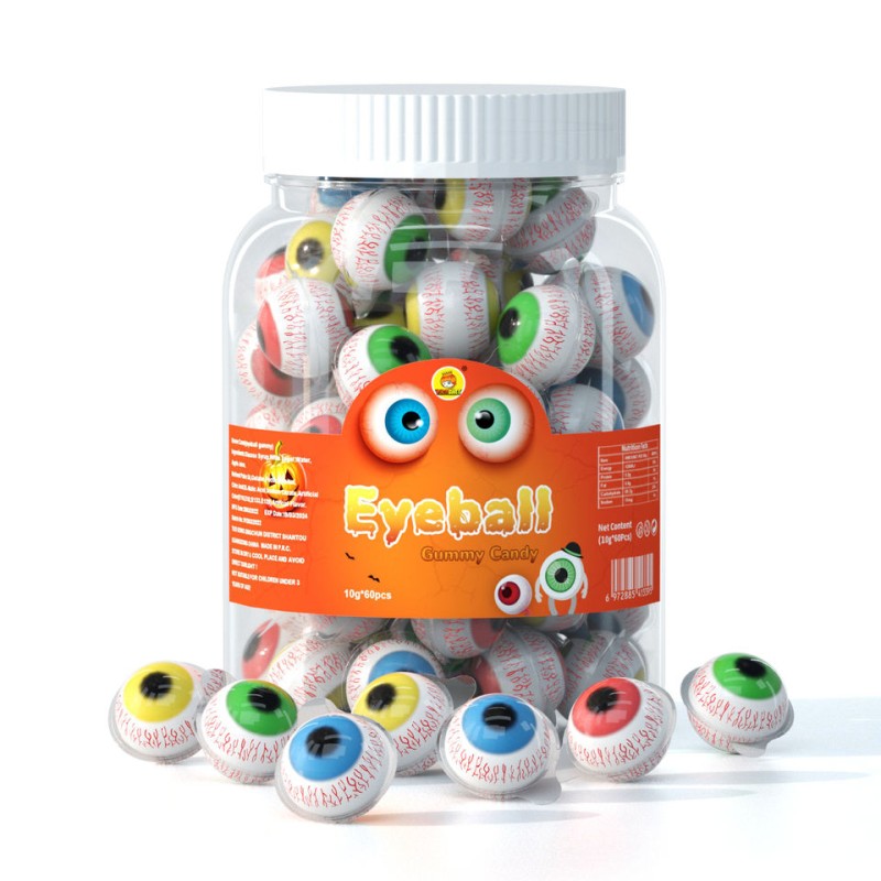 Wholesale Custom Private Label Fruity Eyeball Gummy Candy in Bag Packaging