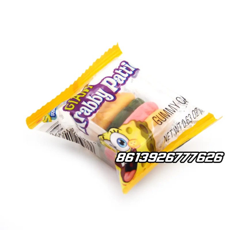 Wholesale Custom Sweet Giant Burger Soft Jelly Gummy Candy