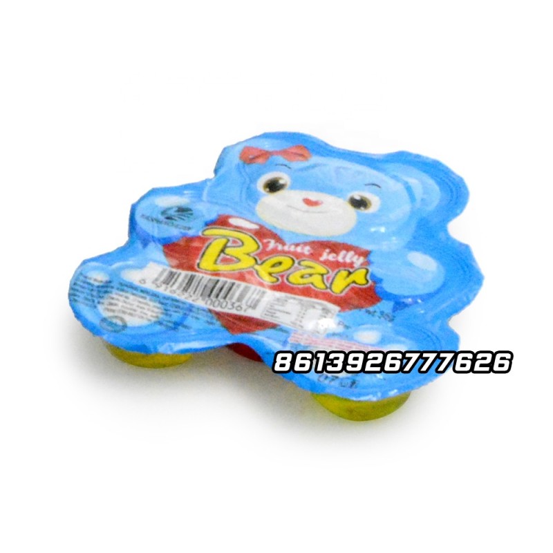 Wholesale Assorted Fruity Flavored Bear Cartoon Shape Fruit Jelly Candies in Bag Packaging
