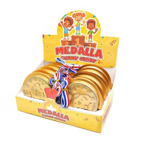 Funny Medalla Shape Sweet Fruity Toy Gummy Jelly Candy