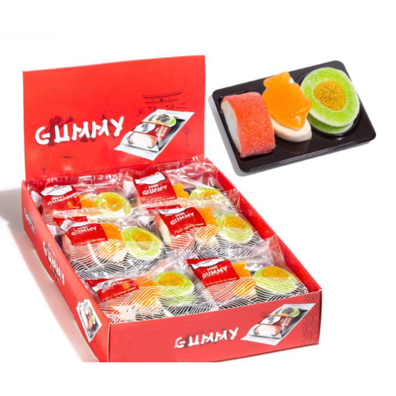 Wholesale Custom Japanese Sweet Fruity Sushi Gummy Candy