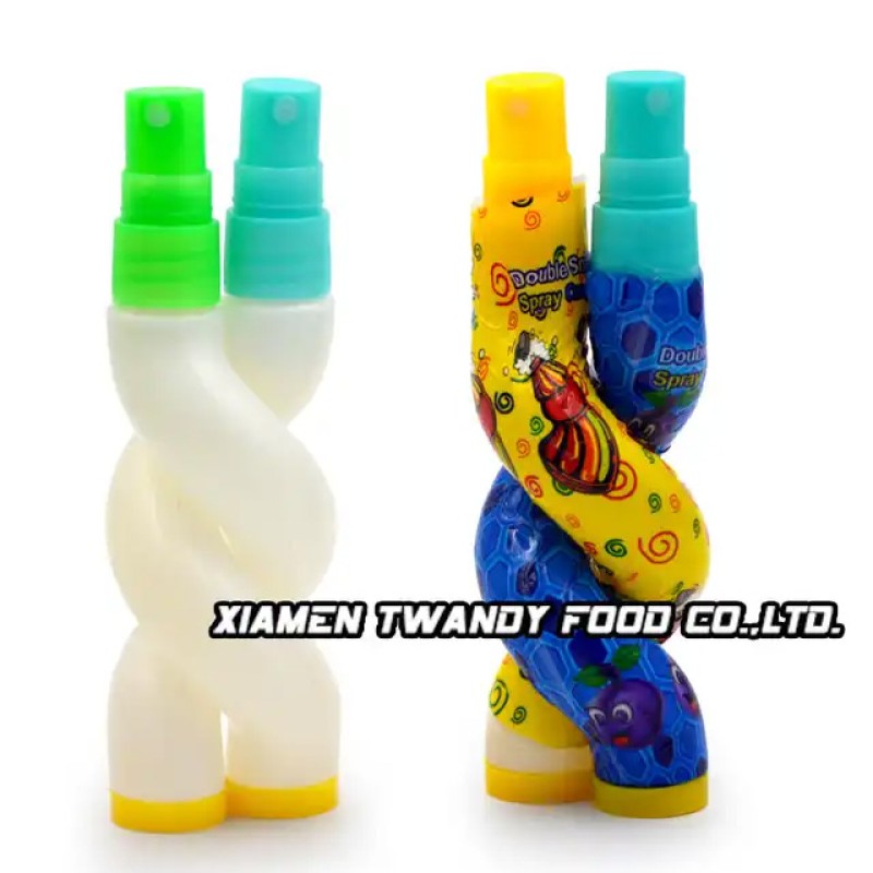 Factory Wholesale Fruit Snake Shape Sweet Sour Spray Liquid Candy
