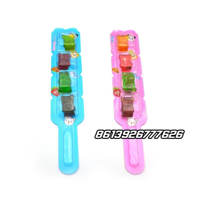 Wholesale Custom Colorful Sweet Fruit Soft Gummy Lollipops