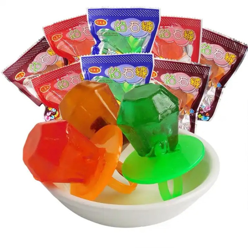 Wholesale Ring Toy Sweets Diamond Ring Pop Hard Candy Lollipop
