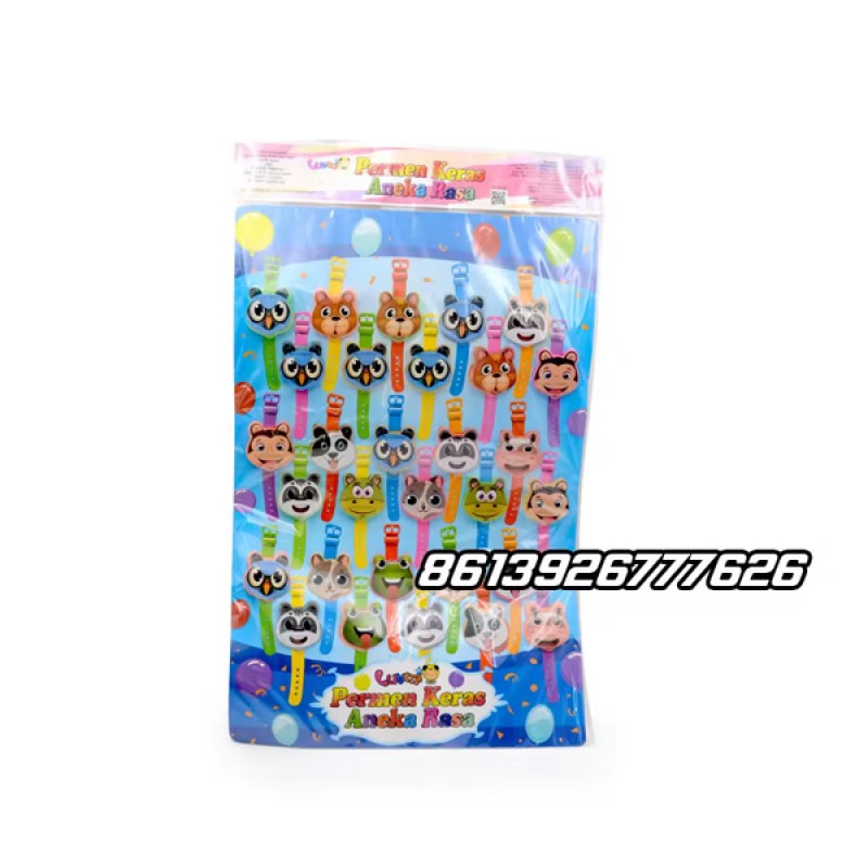 Wholesale Custom Cartoon Watch Toy With Compress Hard Candy