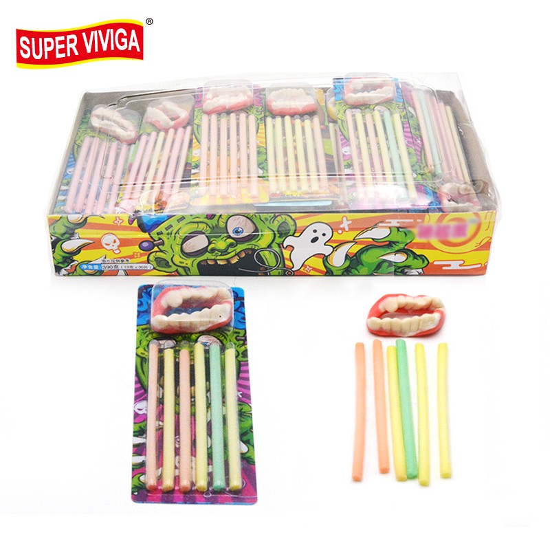 Tooth Mouth Gummy Candy Colorful Cc Stick Powder Candy