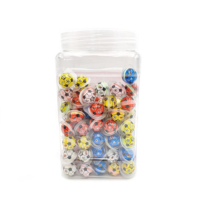 Wholesale Custom Sweet Sports Football Shape Soft Gummy Candy Fill Jam