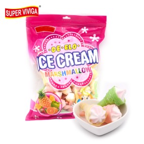 Factory Wholesale Halal Sweet Fruit Crispy Cone Ice Cream Marshmallow