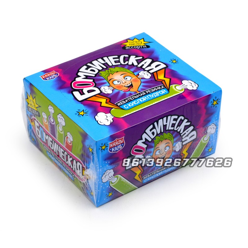 Sugar Coated Sweet Sour Powder Gummy Stick Candy