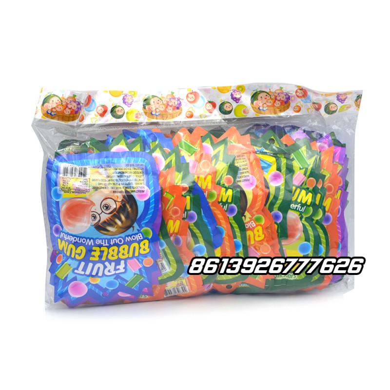 Funny Fruit Bubble Gum With Magical Tattoo Sticker and Wonderful Balloon Toy Candy