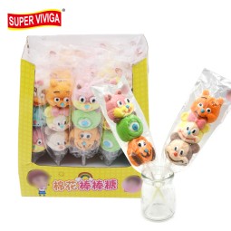 Hot Sale Cute Monkey Animal Shaped Marshmallow Candy Lollipop