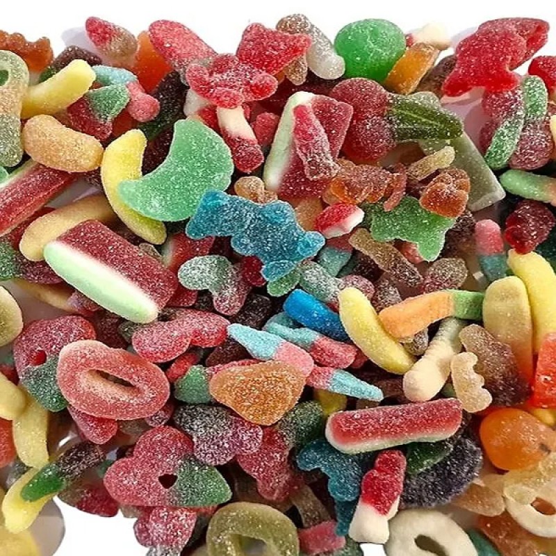Wholesale Custom Halal Assorted Fruit Flavor Sweet Sour Gelatin Jelly Gummy Candy