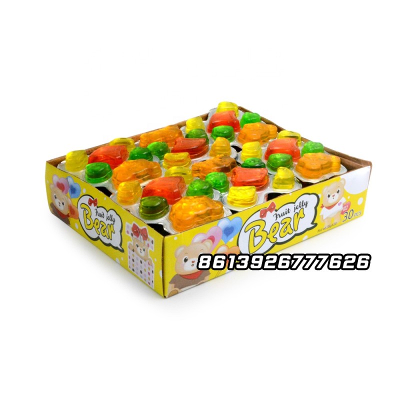 Wholesale Assorted Fruity Flavored Bear Cartoon Shape Fruit Jelly Candies in Bag Packaging