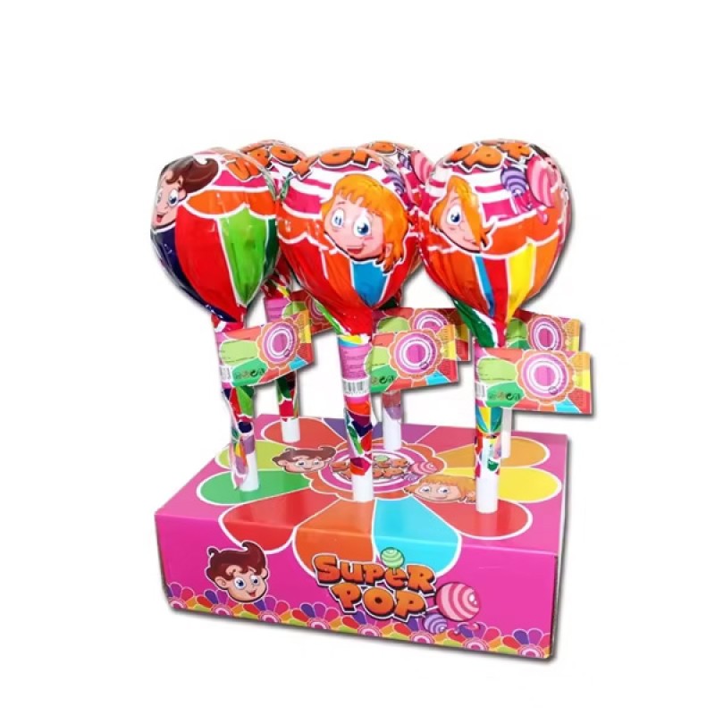 Wholesale Custom Sweet Fruit Assorted Lollipops Candy
