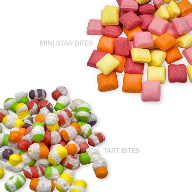 Wholesale Custom Sample Pack Assorted Fruit Flavor Sweet Sour Freeze Dried Gummy Candy