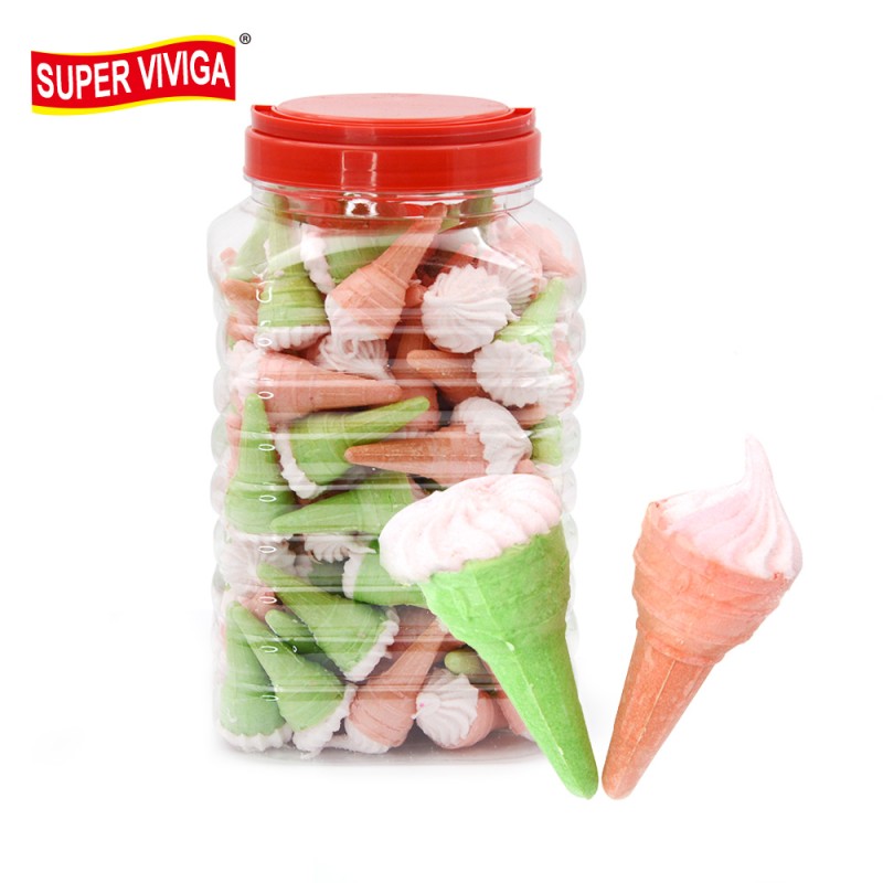Hot Sale Halal rainbow Yummy Mini Ice Cream Marshmallow Cotton Candy