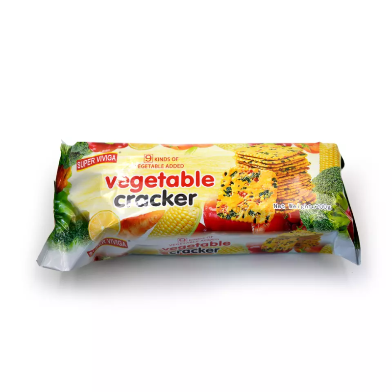 Factory Wholesale Custom 200g 9 Kind Vegetable Flavor Biscuits Cracker