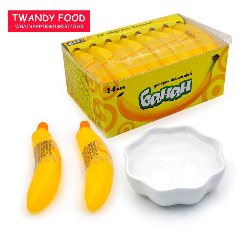 55g Fruit Jelly Pudding Candy Banana Shape Pudding