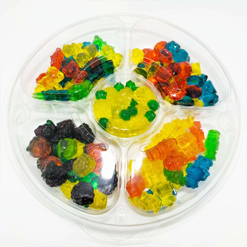 Wholesale Custom Bulk Assorted Rainbow Sweet Sour Fruit Favour Chewy Gummy Candy
