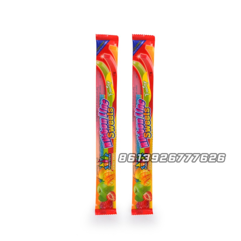 Superviviga Wholesale Custom rainbow Long Sour Belt Gummy Candy Sweets