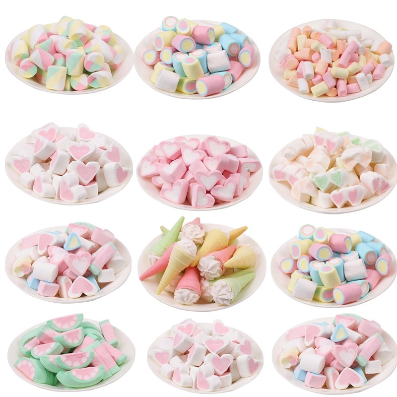Factory Wholesale Sweet Fruit Flavour Halal Mini Twist Marshmallow Candy