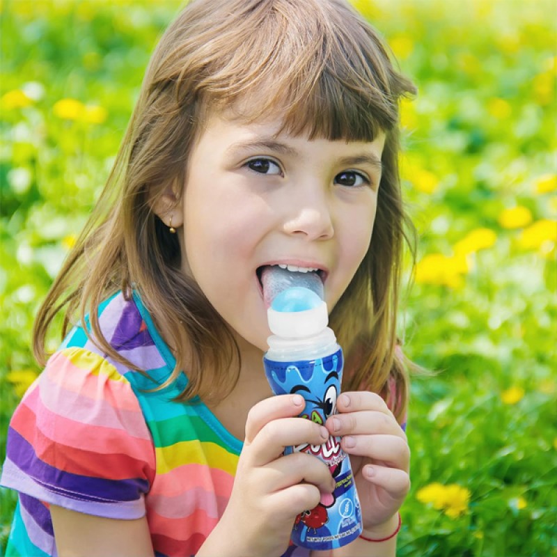 Wholesale Custom China Sweet Sour  Assorted Fruity Bottle Rolling Ball Liquid Candy