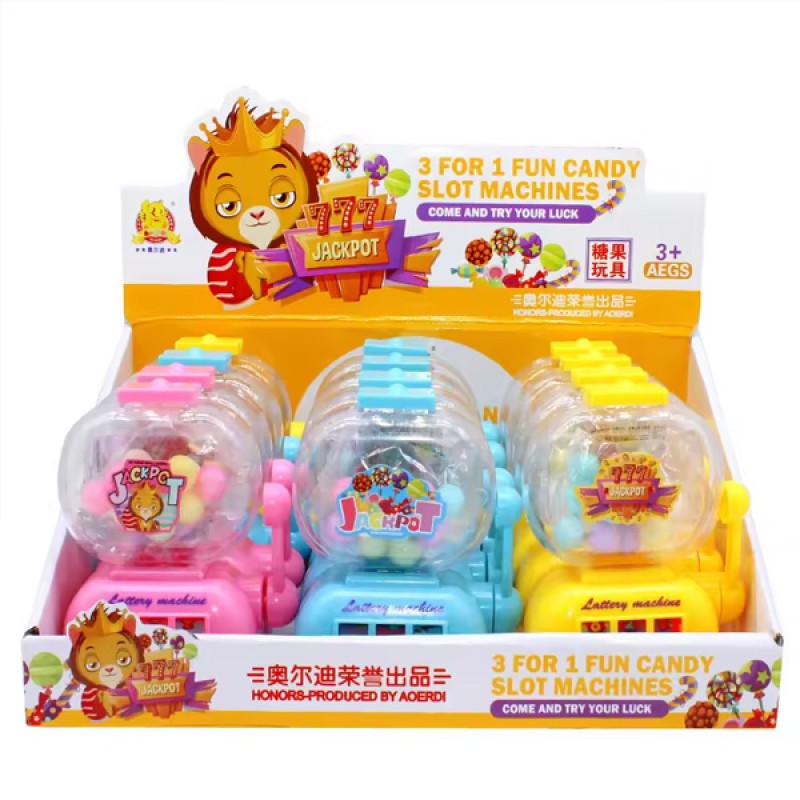 Mini Plastic Candy Jar Vending Machine Gumball Dispenser Easter Sweet Candies Toy