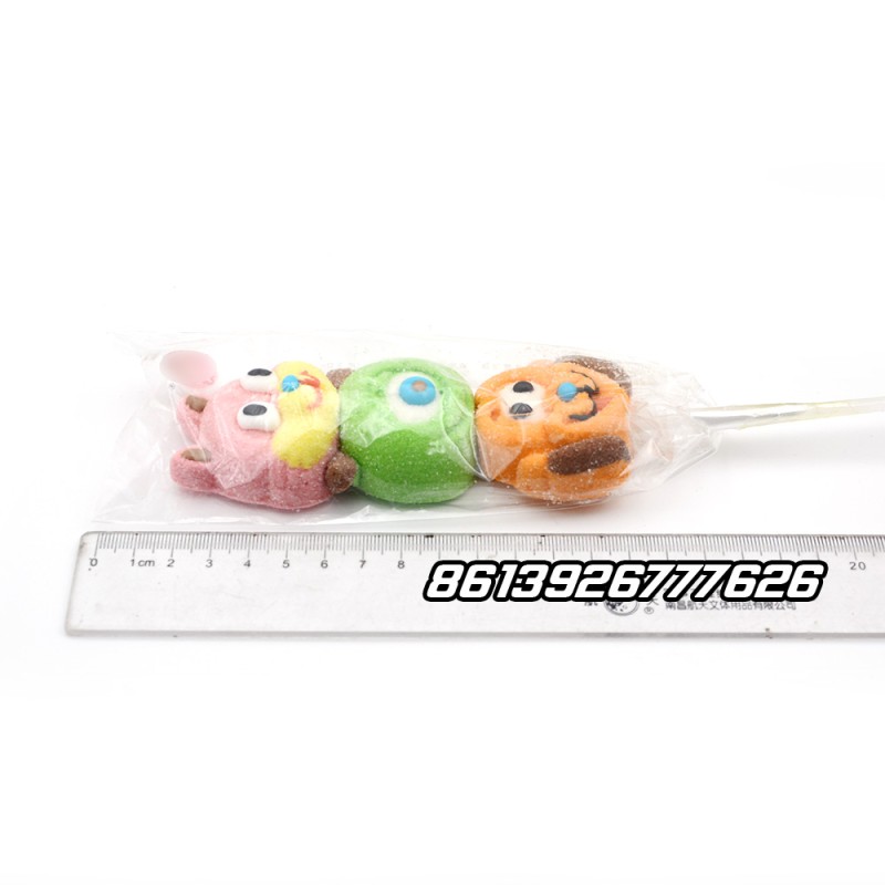 Hot Sale Cute Monkey Animal Shaped Marshmallow Candy Lollipop