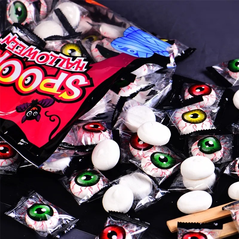 Eye Ball Shape Eyeball Marshmallow Confectionery Candy Product Fill Jam