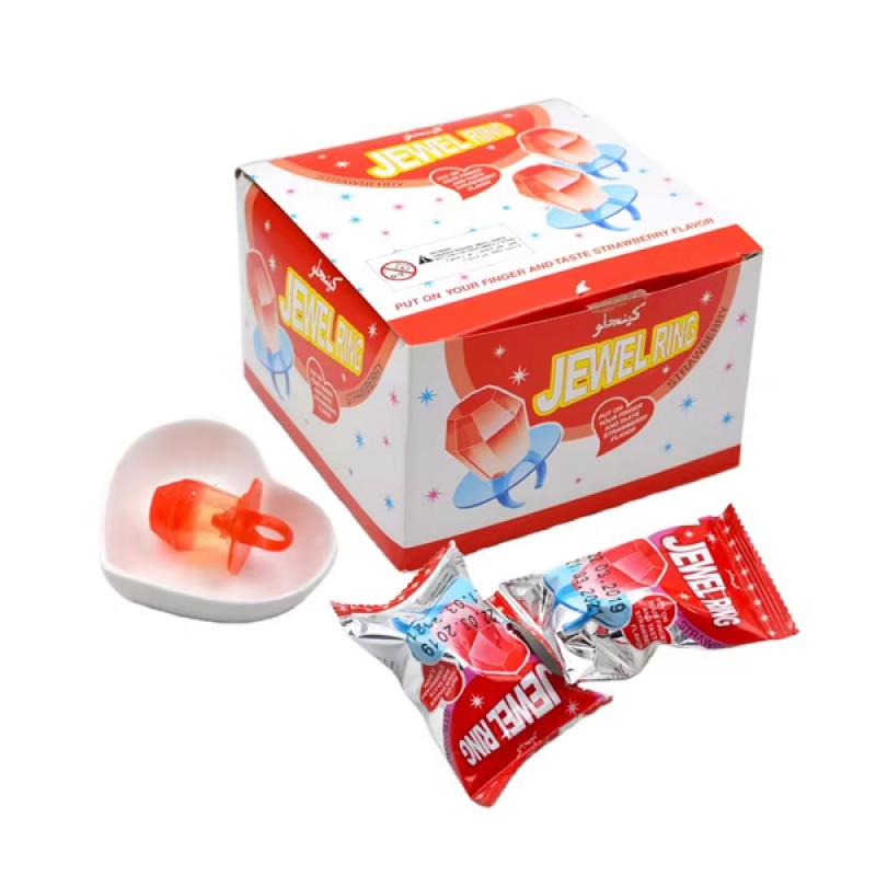 Wholesale Custom Sweet Fruit Jewel Ring Diamond Hard Candy