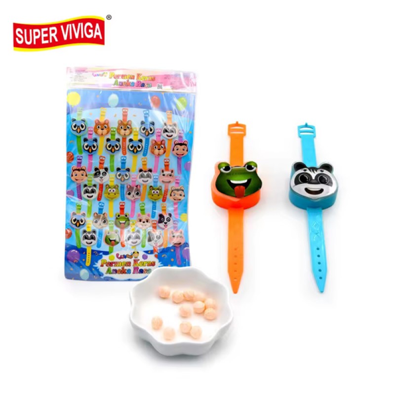 Wholesale Custom Cartoon Watch Toy With Compress Hard Candy