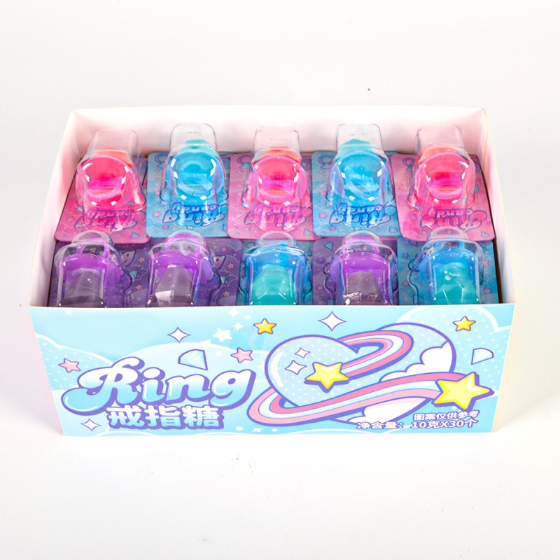 Wholesale Custom Assorted Mix Fruit Flavor Diamond Ring Pop Shape Lollipop Hard Candy