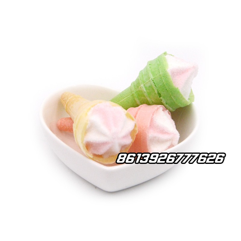 Factory Wholesale Halal Sweet Fruit Crispy Cone Ice Cream Marshmallow