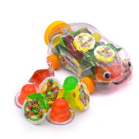 Factory Wholesale Assorted Mini Fruit Jelly in Car Toy Bottle