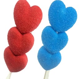 OEM Colorful Sweet Heart Shape Marshmallow Lollipop