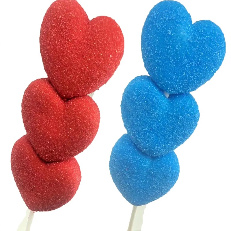 OEM Colorful Sweet Heart Shape Marshmallow Lollipop