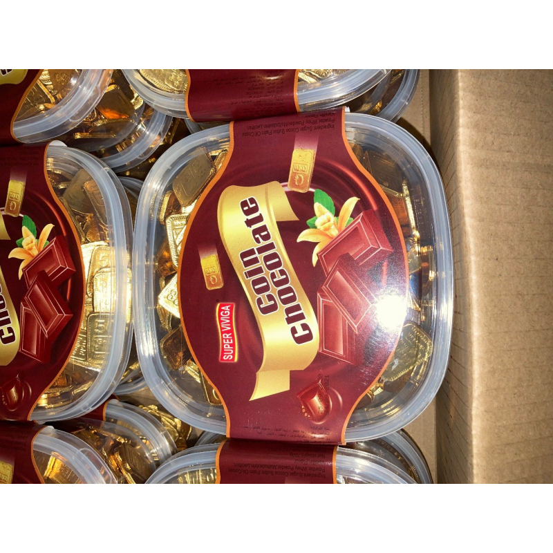 China Imported Chocolates Direct Wholesale Customized Halal Private Label Compound Cheap Chocolate Gold Coins