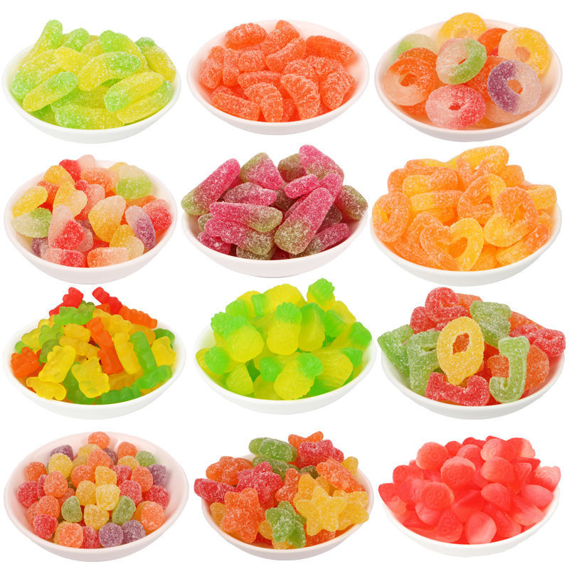 Wholesale Custom Colorful Halal Gelatin Pectin Sweet Jelly Gummy Candy