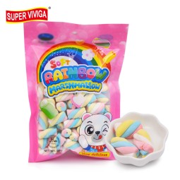 Factory Wholesale Sweet Fruit Flavour Halal Mini Twist Marshmallow Candy