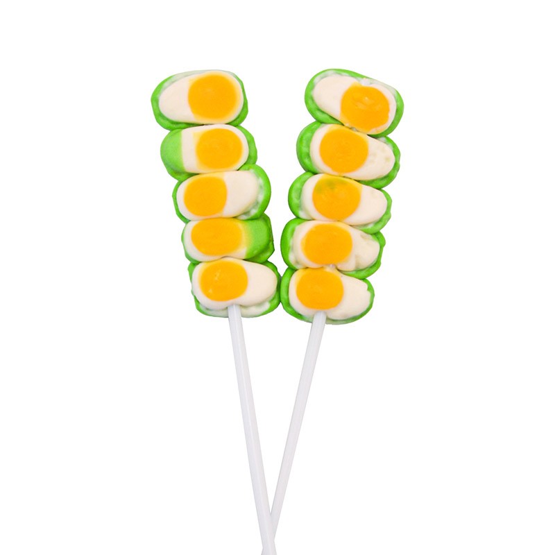 Superviviga Halal Egg Shape Soft Gummy Candy Lollipops