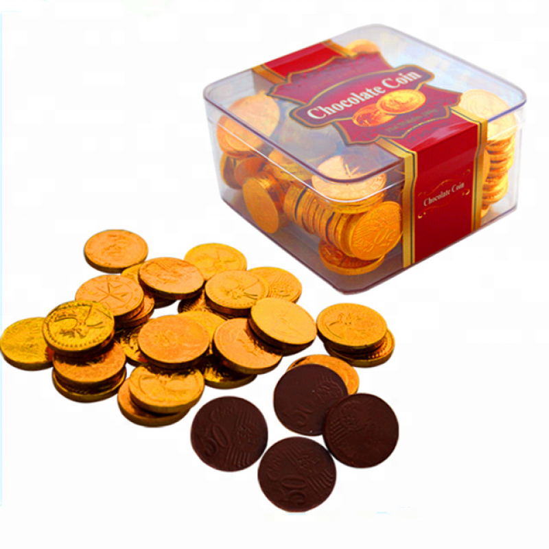China Imported Chocolates Direct Wholesale Customized Halal Private Label Compound Cheap Chocolate Gold Coins