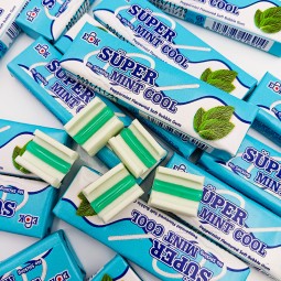 Wholesale Cool Super Mint Jelly Center Filled Chewing Bubble Gum