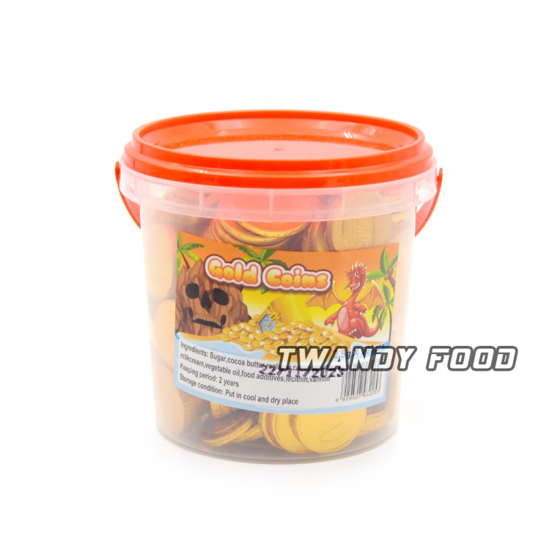 Wholesale Custom Sweet Halal Gold Coin Chocolate in Jar