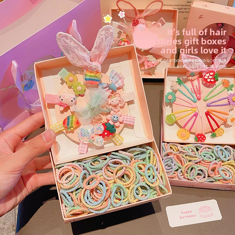 Fabric Hair Set - 110pcs Bow Flower Clips