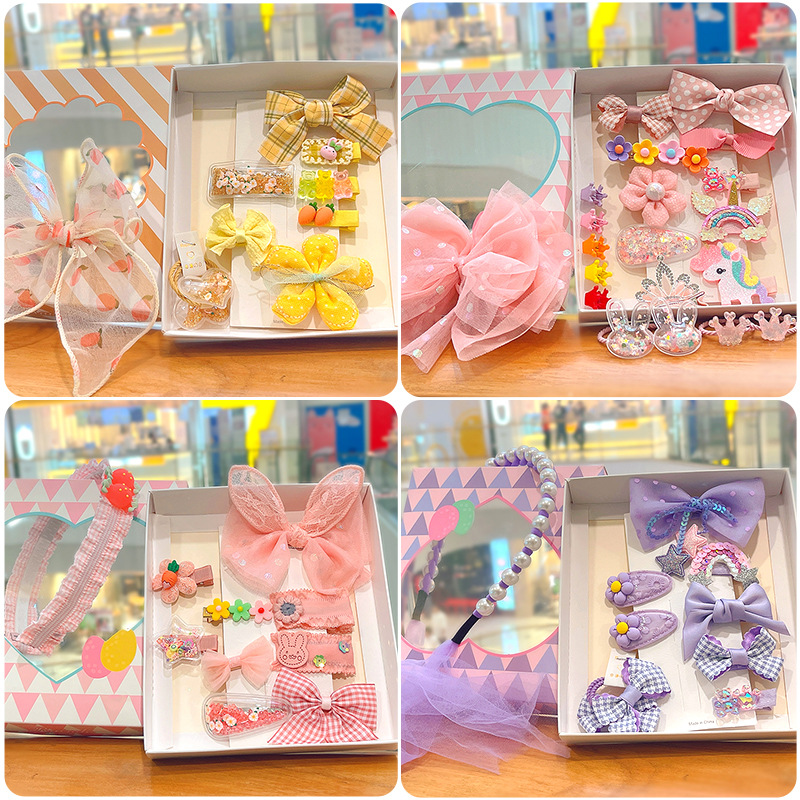 Girls Hair Accessories Set - 24pcs Princess Bows Factory